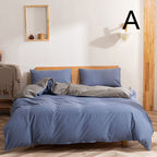 Washed Cotton Four-piece Set, Simple Bedding, Home Textile Cotton Quilt Cover, Bed Sheet Pi-Mart