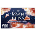 Downy Infusions Dryer Sheets, Bliss, Sparkling Amber & Rose, 200 Ct