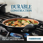Farberware 14 Piece Easy Clean Pro Ceramic Nonstick Pots and Pans Set, Black