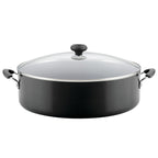 Farberware Easy Clean 14 inch Aluminum Nonstick Covered Family Pan, Black