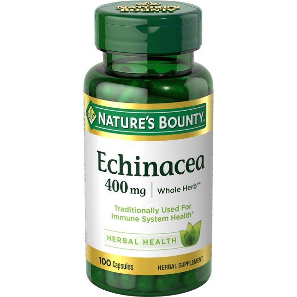 Nature's Bounty Echinacea Whole Herb Capsules; 400 mg; 100 Count EasyOptionXY LLC