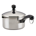 Farberware Classic Stainless Steel Straining Saucepan with Lid, 1-Quart, Silver