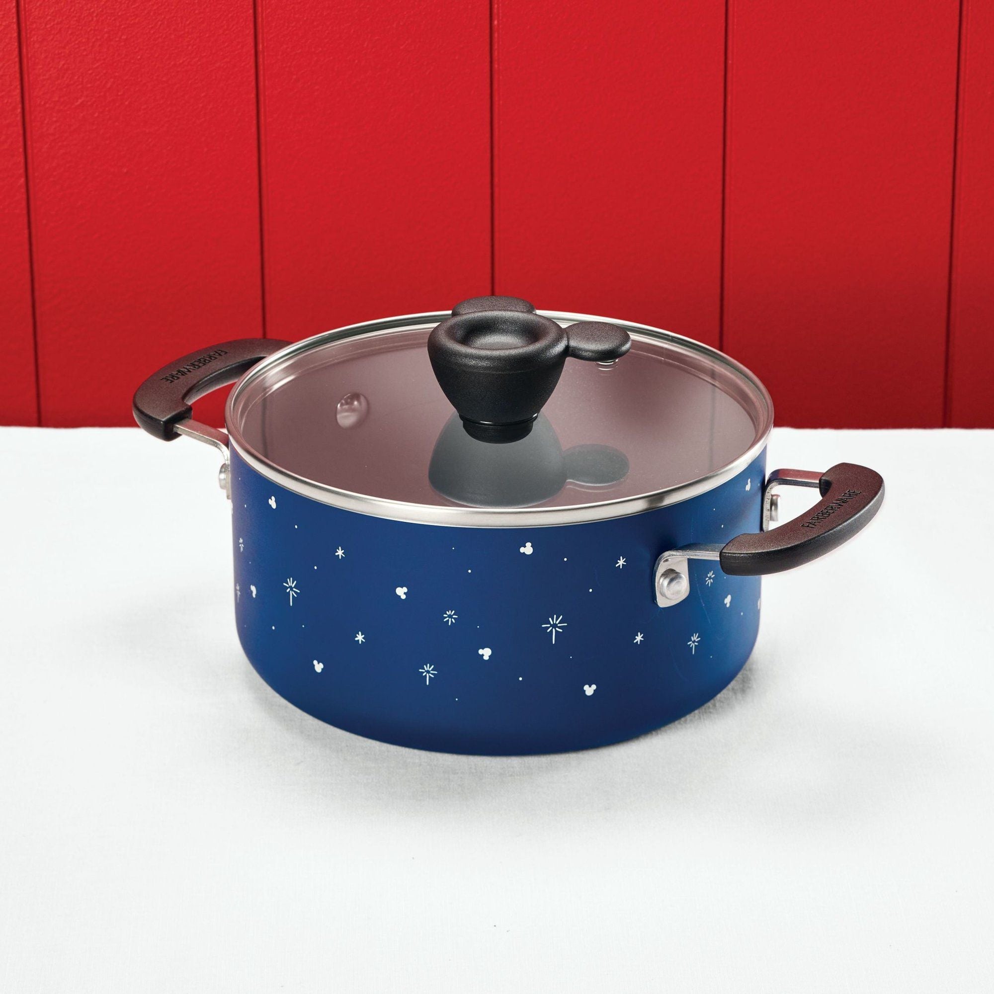 Farberware Disney 3 Quart Ceramic Nonstick Saucepot with Lid, Blue