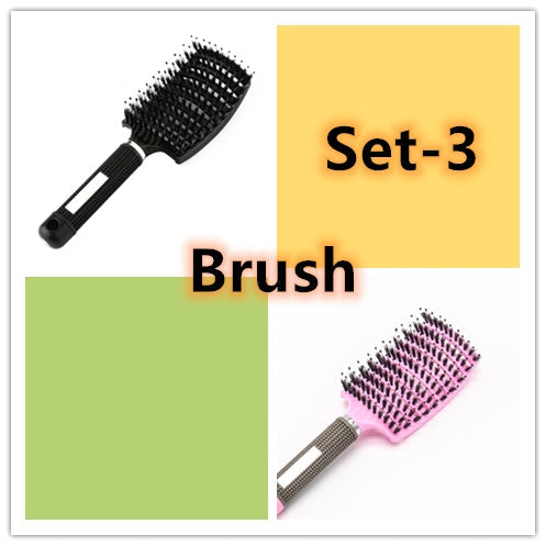 Hairbrush Anti Klit Brushy Haarborstel Women Detangler Hair Brush Bristle Nylon Scalp Massage  Teaser Hair Brush Comb Pi-Mart