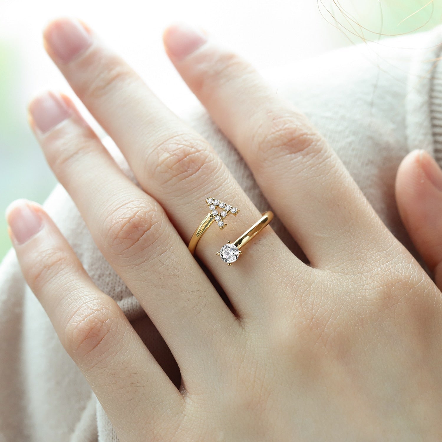 Adjustable Initial Letter Rings Pi-Mart