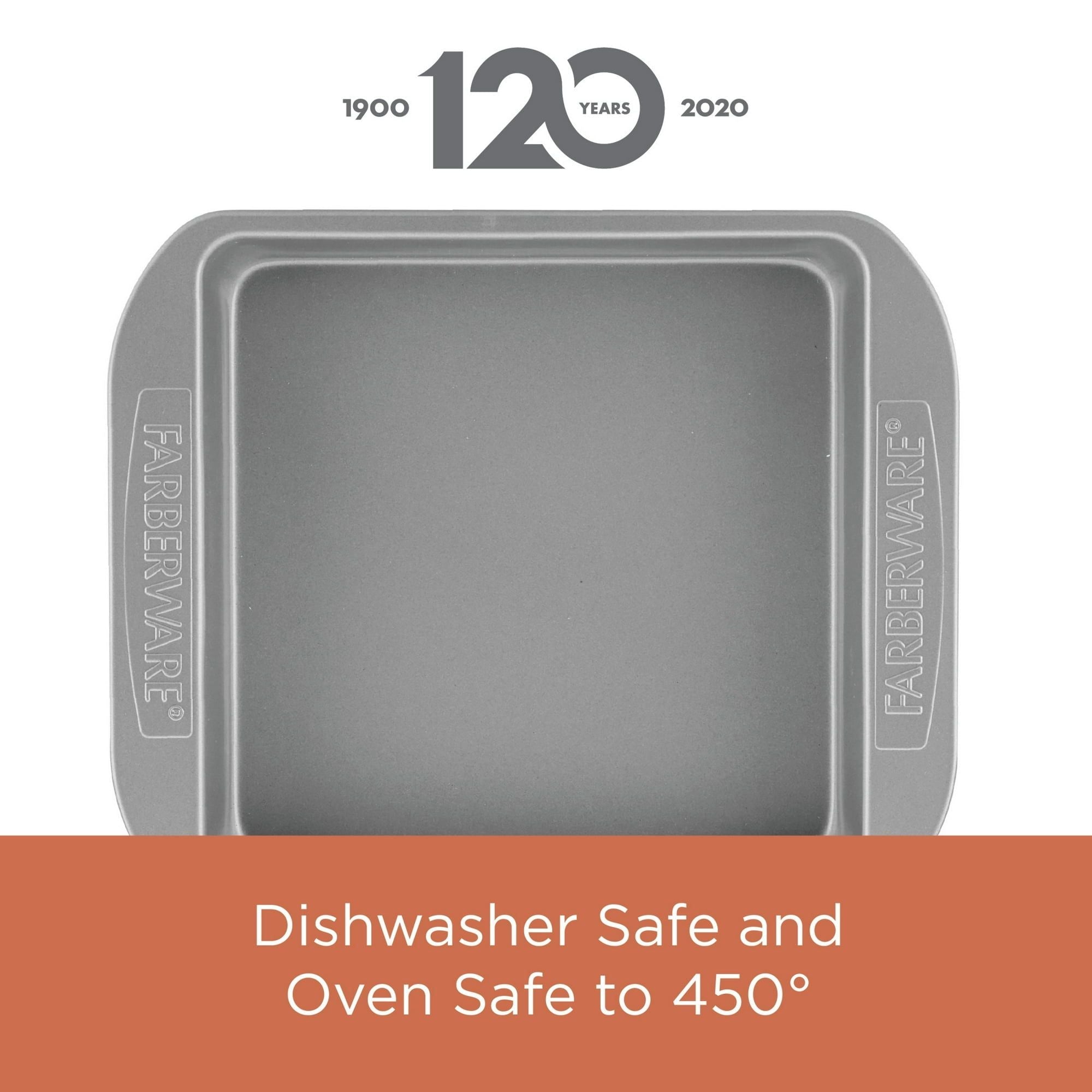 Farberware Nonstick Bakeware 3-Piece Cookie Pan Set, Gray