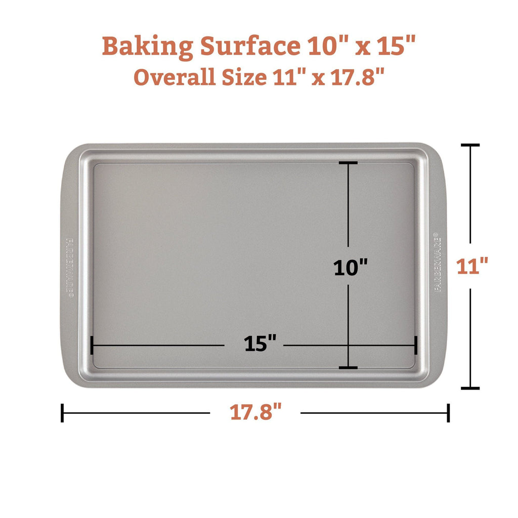Farberware Nonstick Bakeware Cookie Pan 10 x 15-inch, Gray
