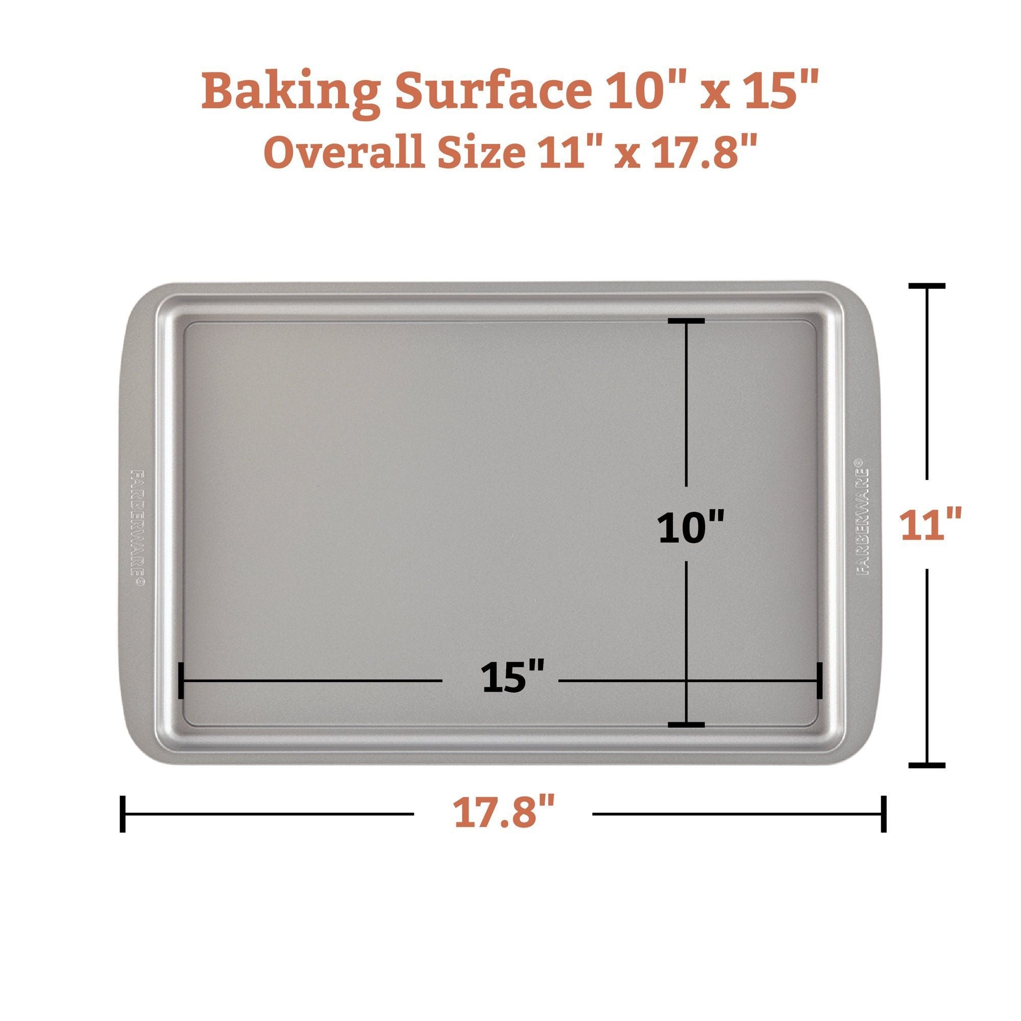 Farberware Nonstick Bakeware Cookie Pan 10 x 15-inch, Gray
