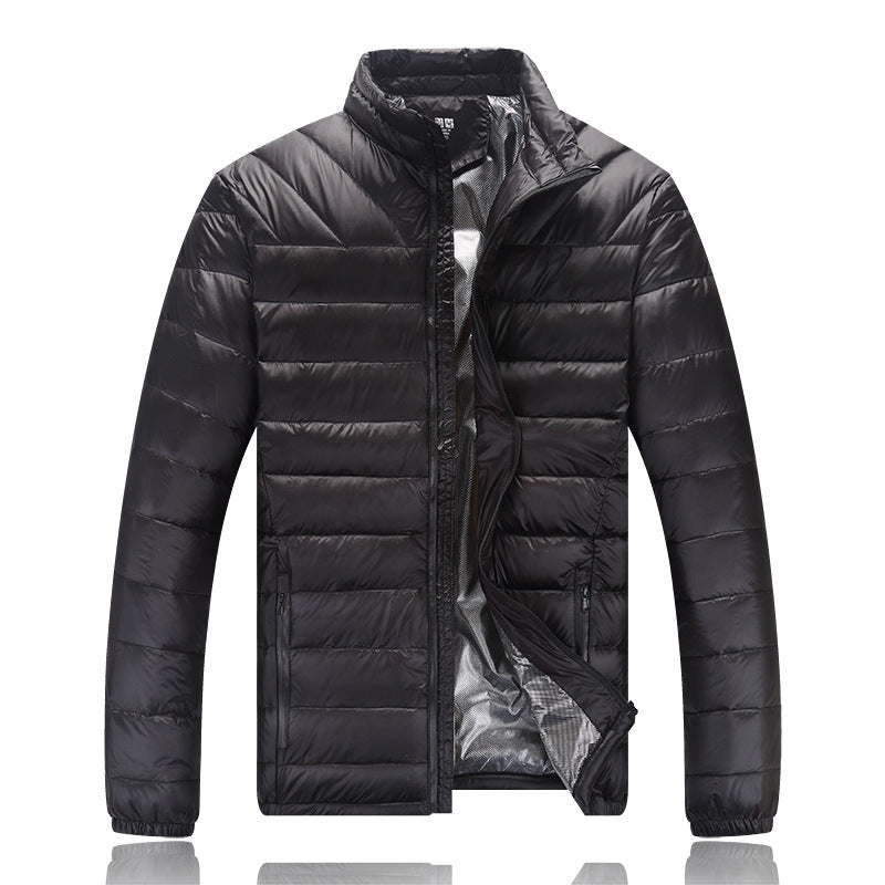Men's light down jacket men's stand collar winter jacket XL men's men's