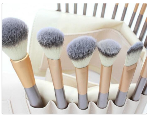 Persian Make-up Brush Suit Rice White Make Up Brush, Champagne Color Brush Handle Make-up Brush Without Pi-Mart