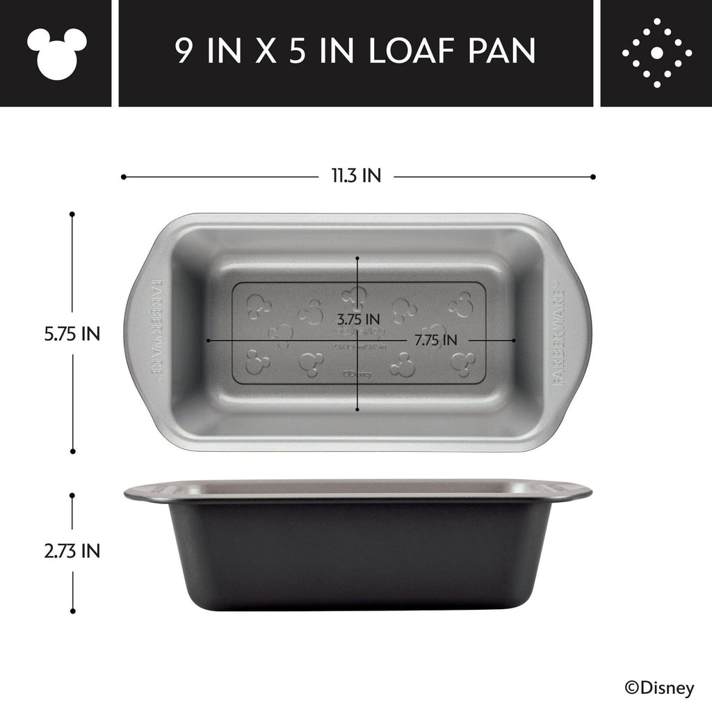 Farberware Disney Bake with Mickey Mouse Nonstick Loaf Pan, 9 Inch x 5 Inch, Black EasyOptionXY LLC