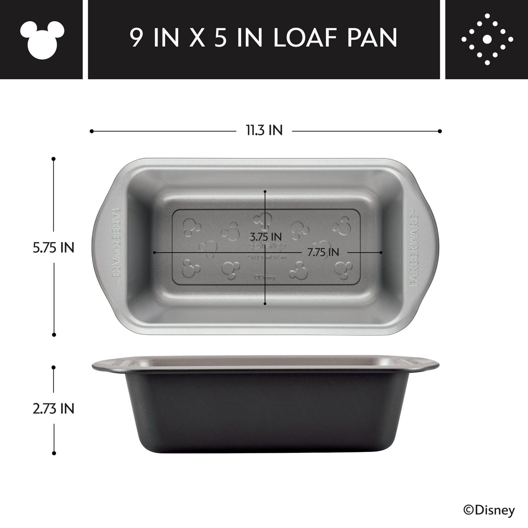 Farberware Disney Bake with Mickey Mouse Nonstick Loaf Pan, 9 Inch x 5 Inch, Black EasyOptionXY LLC