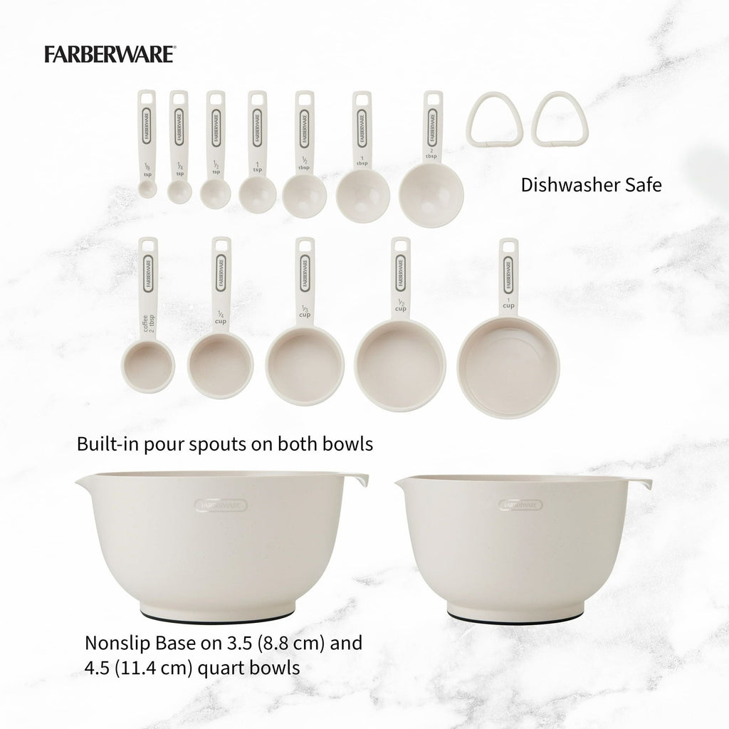 Farberware Pro 14 Piece Recycled Plastic Baking Set Beige EasyOptionXY LLC