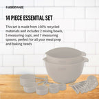 Farberware Pro 14 Piece Recycled Plastic Baking Set Beige EasyOptionXY LLC