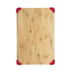 Farberware 12X18 inch Thick Bamboo Wood Cutting Board with Non-Slip Red Corners EasyOptionXY LLC