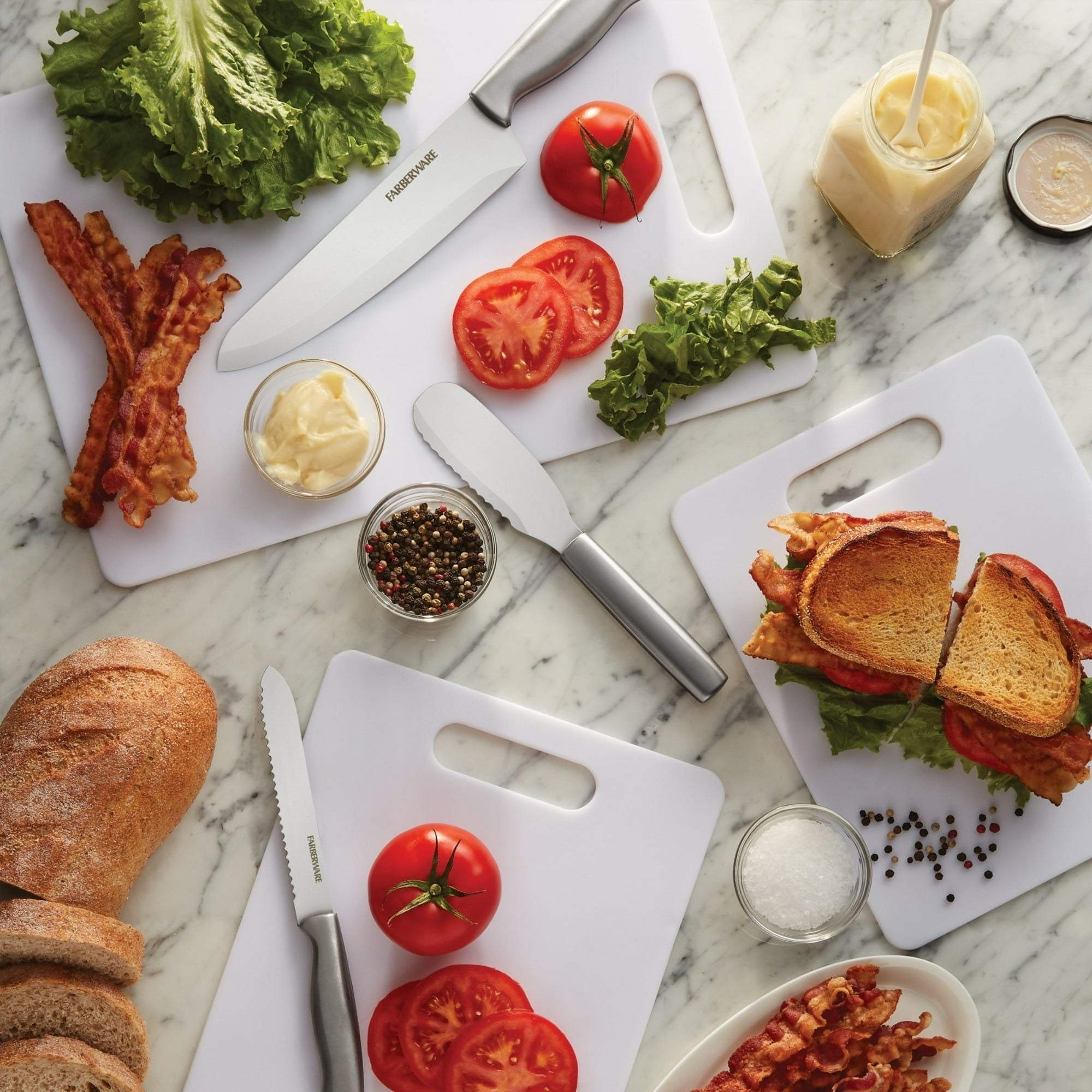 Farberware 12-inch x 18-inch Poly Utility Cutting Board EasyOptionXY LLC