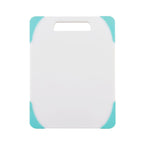 Farberware 7.75-inch x 11.25-inch Nonslip Poly/Plastic Cutting Board, Aqua Sky Corners EasyOptionXY LLC