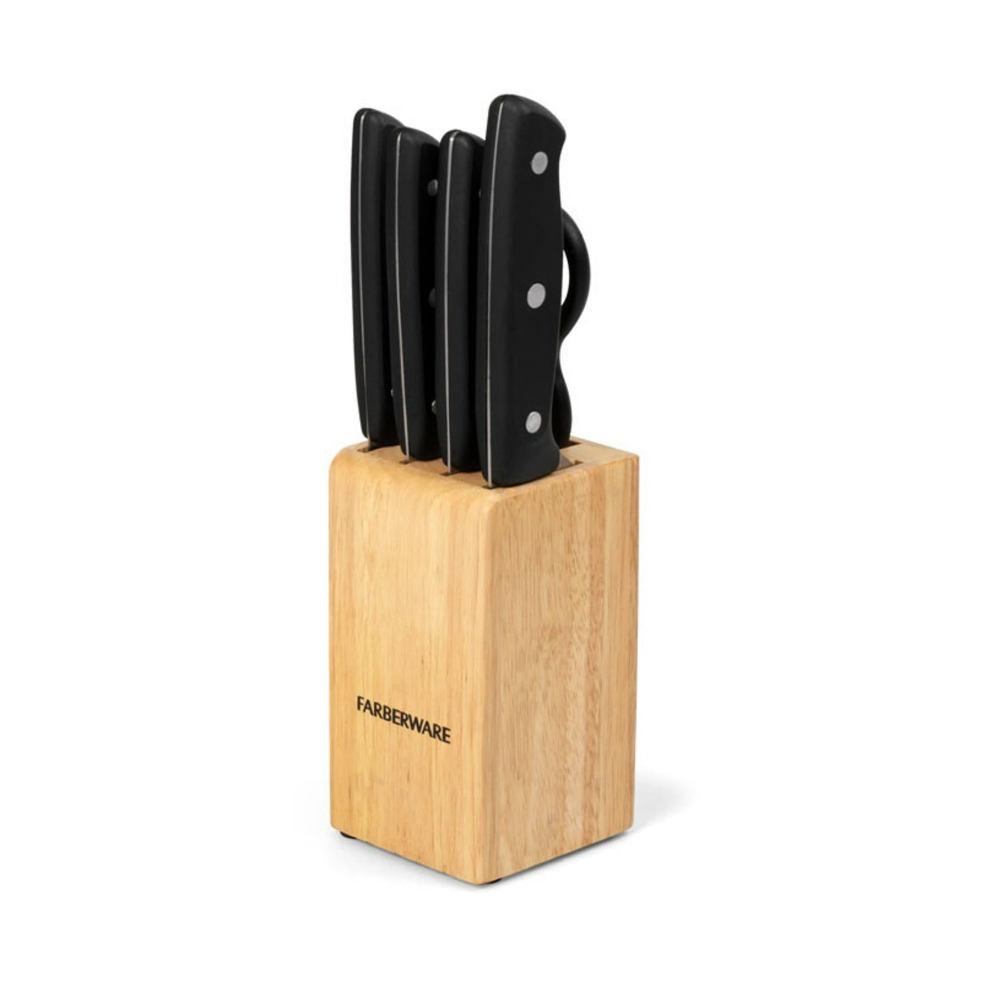 Farberware Classic Stainless Steel 6-Piece Tripe-Riveted Knife Set with Black Handle EasyOptionXY LLC