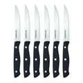Farberware 6-Piece Stamped Triple Rivet Stainless Steel Steak Knife Set in Black EasyOptionXY LLC