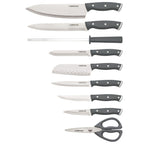 Farberware Triple Riveted Knife Block Set 15-piece in Grey EasyOptionXY LLC