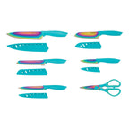 Farberware 11-piece Teal Rainbow Titanium Cutlery Set EasyOptionXY LLC