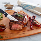 Farberware 4-Piece Full-Tang Triple Rivet 'Never Needs Sharpening' Stainless Steel Steak Knife Set, Black EasyOptionXY LLC