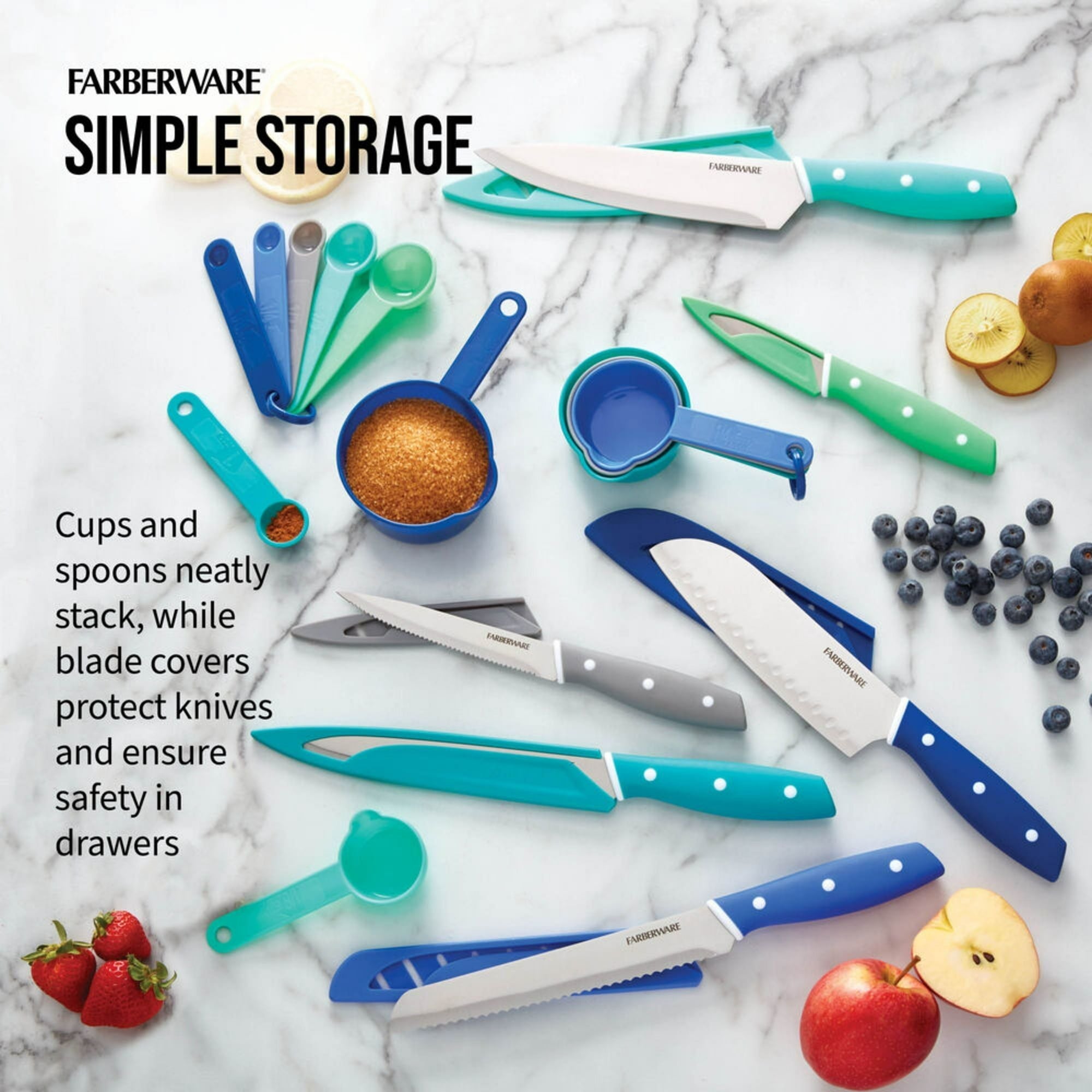 Farberware Classic 23-Piece Stainless Steel Knife and Measuring Set EasyOptionXY LLC
