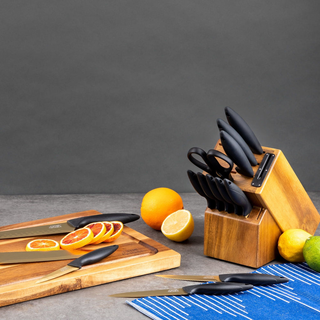 Thyme & Table 15-Piece Knife Block Set EasyOptionXY LLC