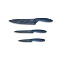 Thyme & Table 3-Piece Stainless Steel Blue Swirl Knife Set with Protective Sheaths EasyOptionXY LLC