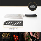 Thyme & Table High Carbon Stainless Steel Kitchen 7" Santoku Knife EasyOptionXY LLC
