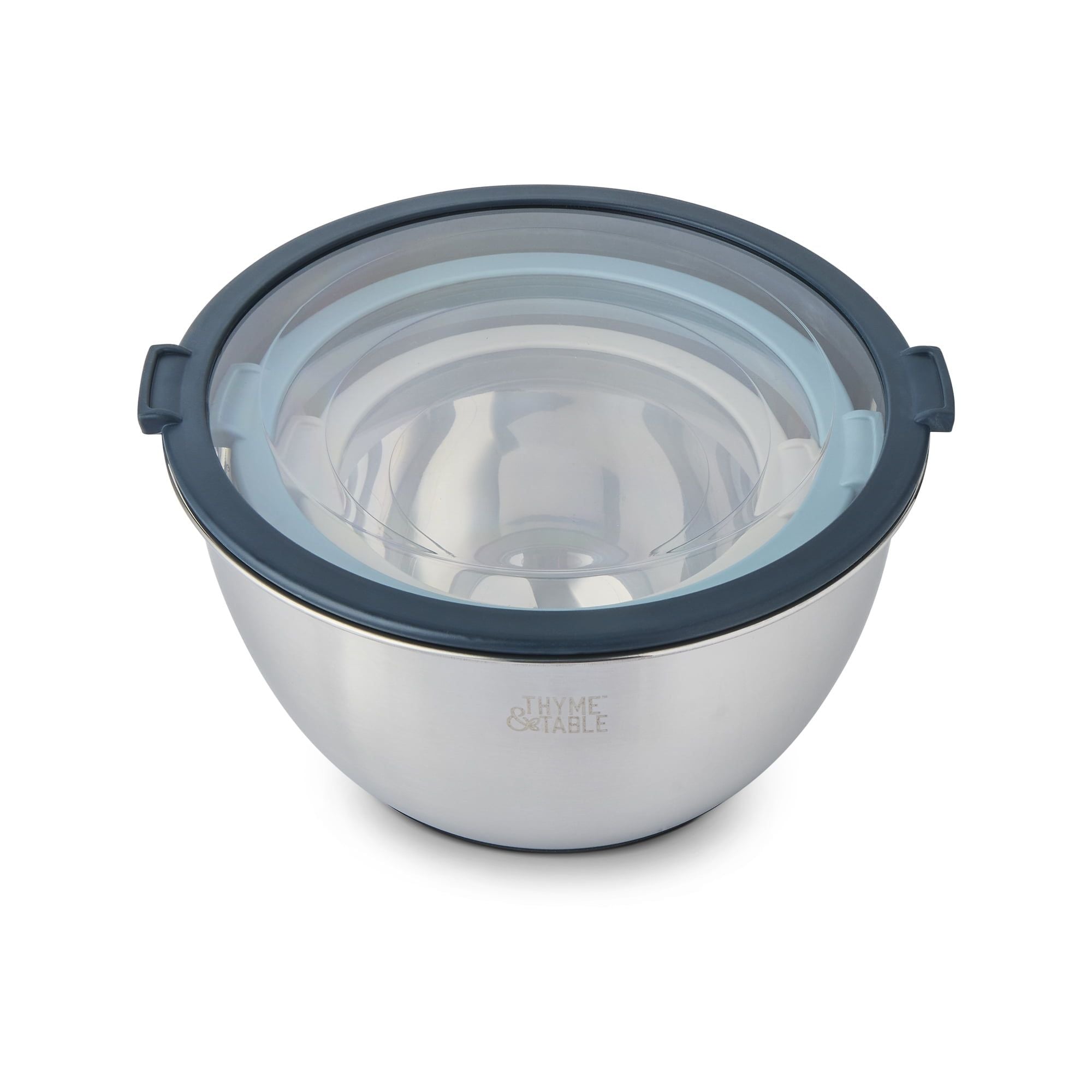 Thyme & Table 6-Piece Mixing Bowl Set with Easy Grip Transparent Lids EasyOptionXY LLC