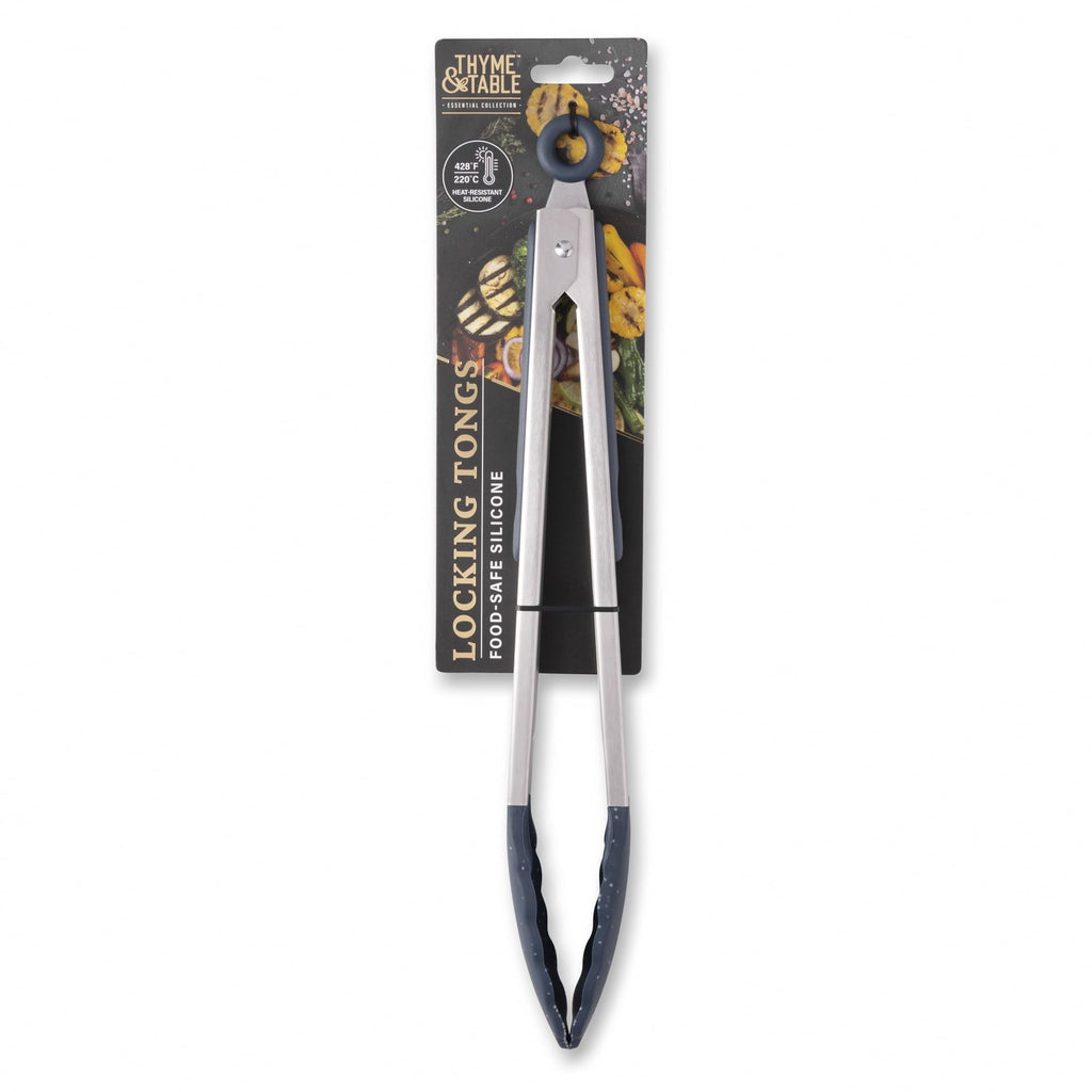 Thyme & Table Silicone Locking Tongs, Blue Speckled EasyOptionXY LLC