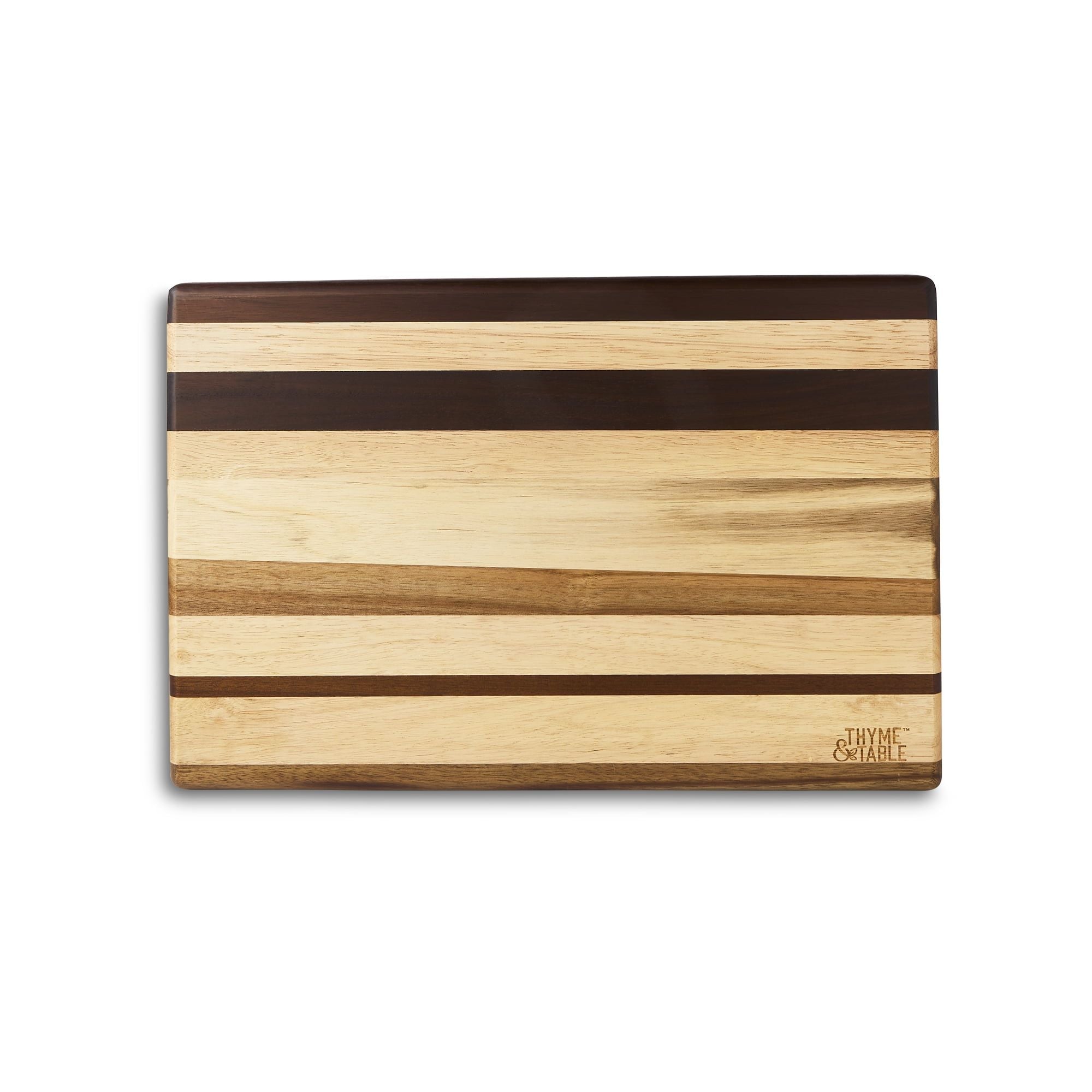 Thyme & Table 18x12 Multi-Wood Butcher Block with Non-Slip Silicone Feet EasyOptionXY LLC