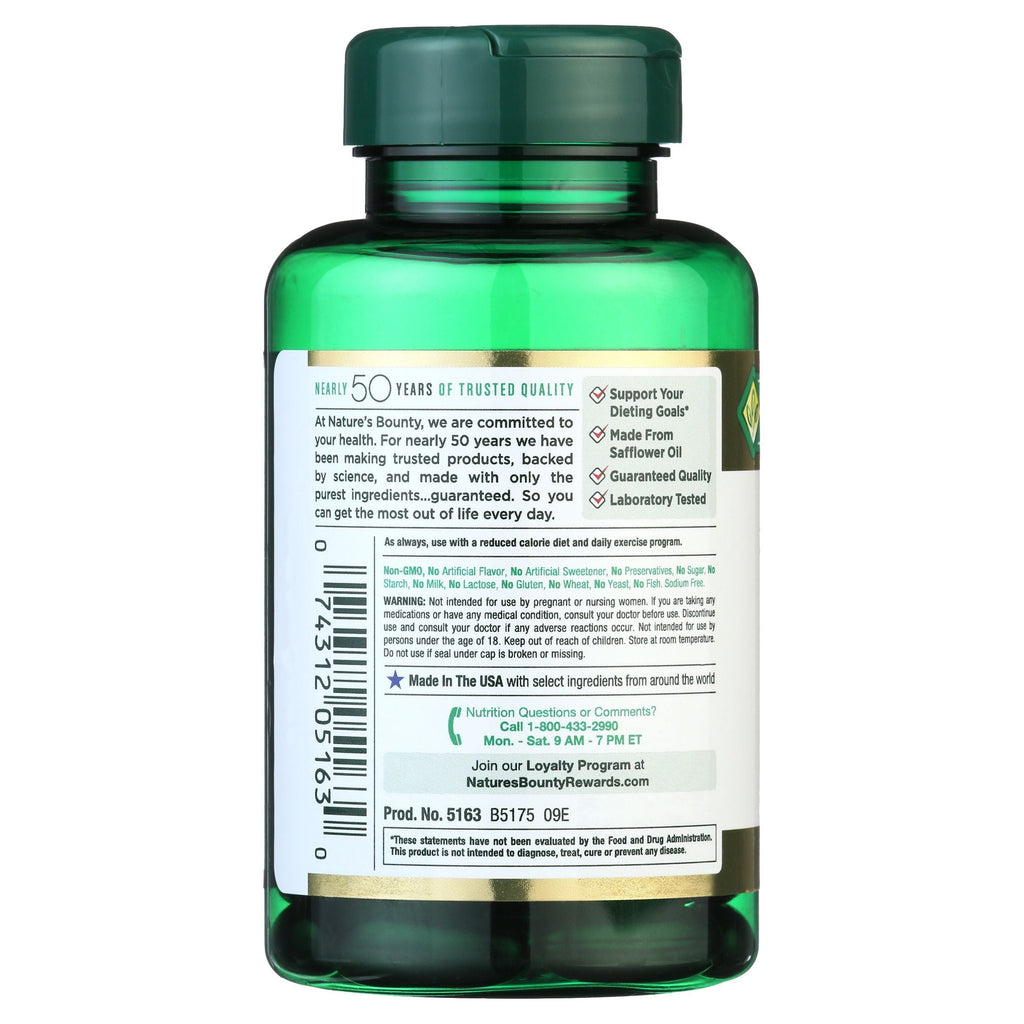 Nature's Bounty CLA Tonalin Softgels; 1000 mg; 50 Count EasyOptionXY LLC
