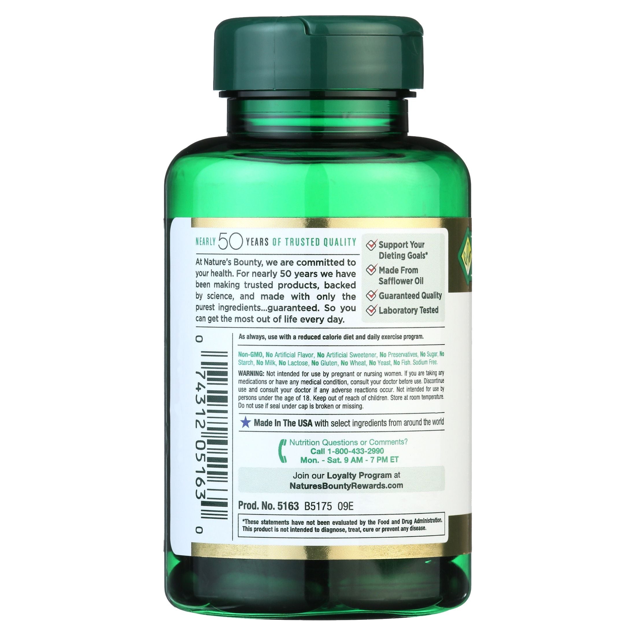 Nature's Bounty CLA Tonalin Softgels; 1000 mg; 50 Count EasyOptionXY LLC