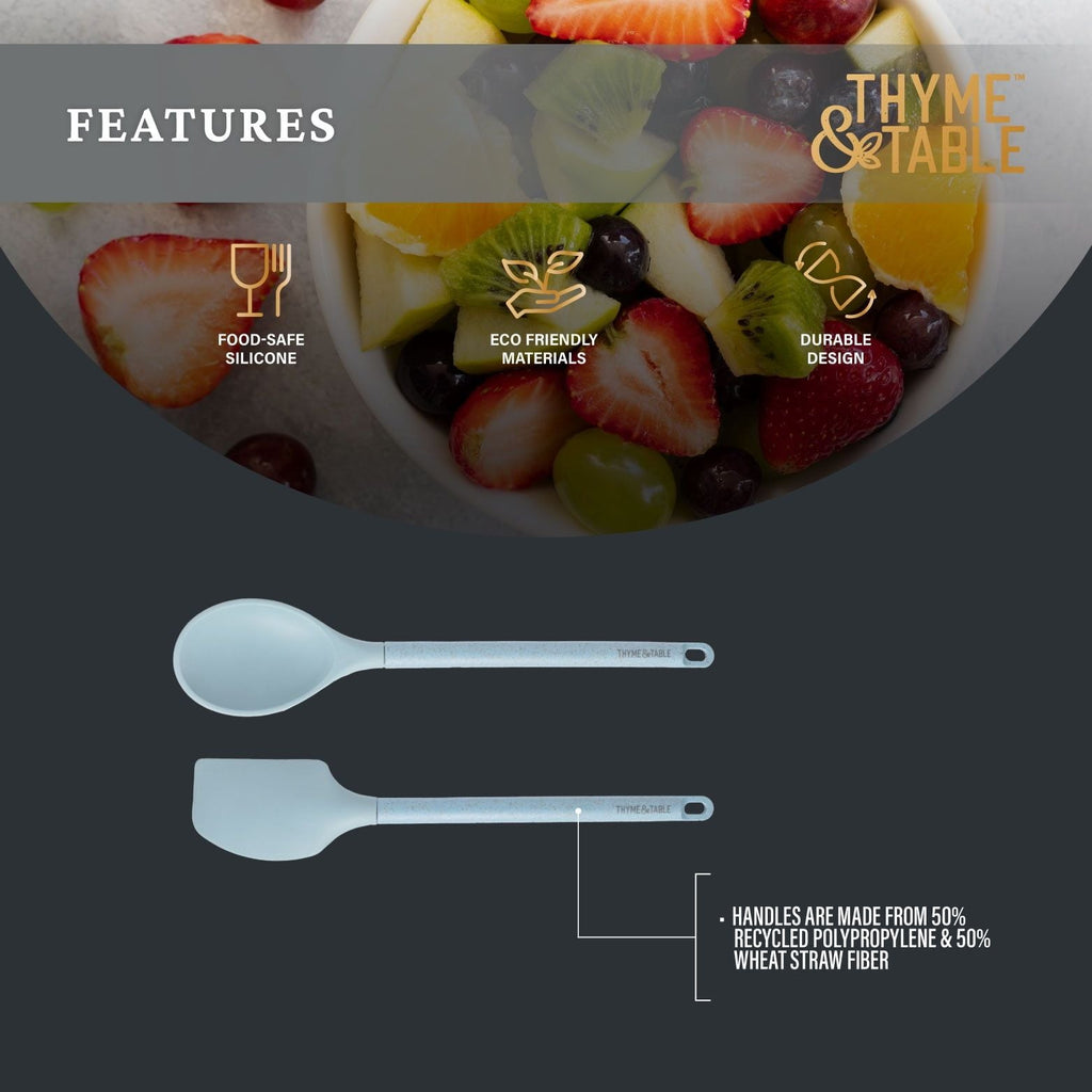 Thyme & Table 2-Piece Spatula & Spoon with Recycled Wheat Fiber Handle