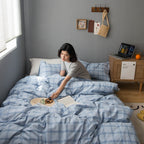 Simple check sheet duvet cover Pi-Mart