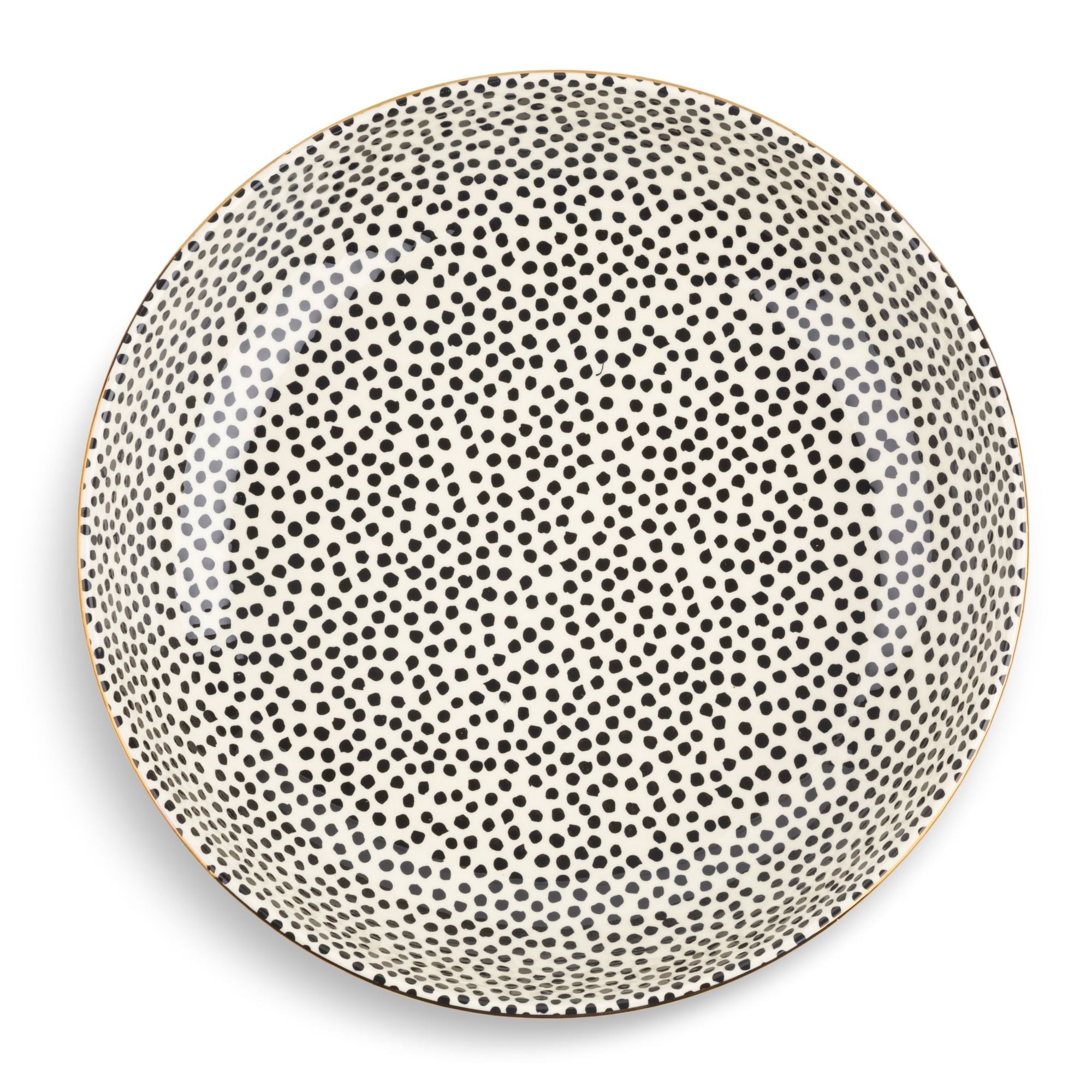 Thyme & Table Stoneware Serve Bowl, Dot EasyOptionXY LLC