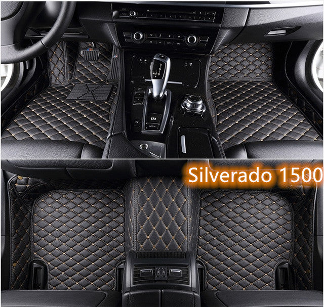 Fully Surrounded Car Leather Floor Mat Pad All Weather Protection Pi-Mart