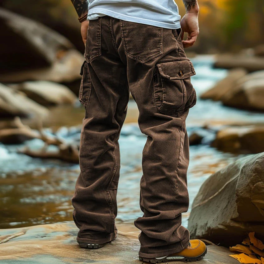 Retro Loose Cargo Pocket Foot Elastic Men's Lootquake LLC