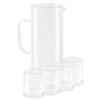 Thyme & Table 5-Piece Harvest Pitcher and 9oz Drinking Glass Set