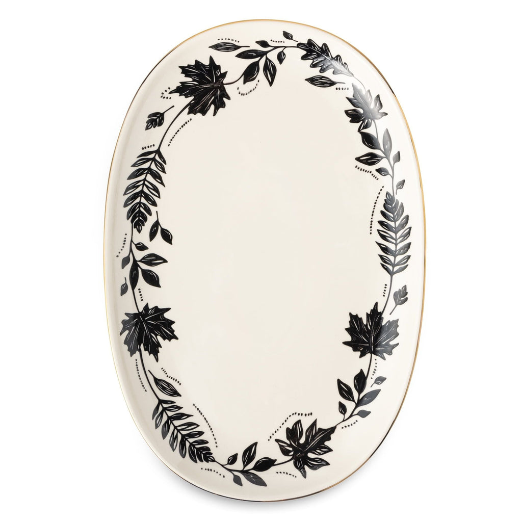 Thyme & Table Harvest 17" Oval Stoneware Serve Platter EasyOptionXY LLC