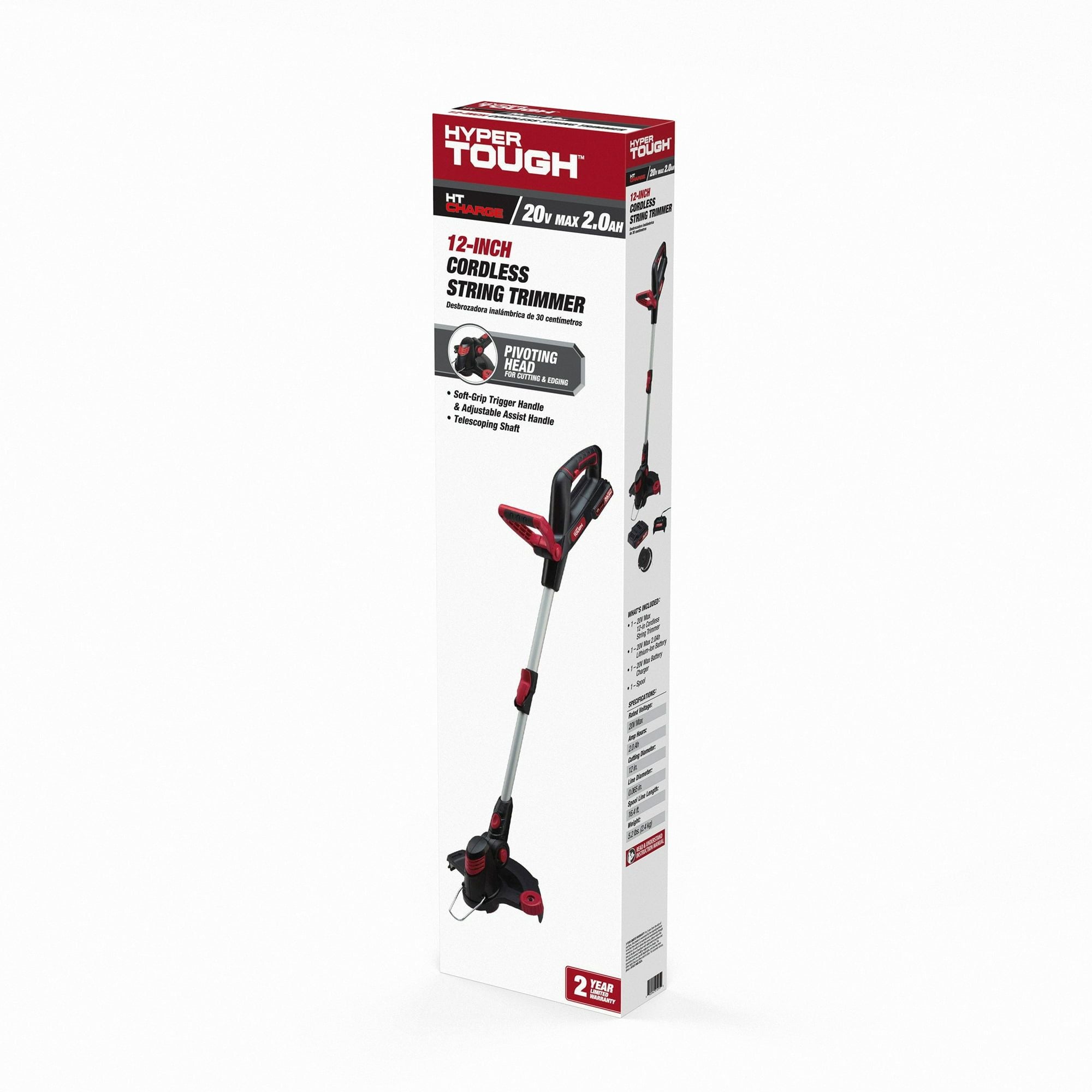 Hyper Tough 20V Max Cordless 12-inch String Trimmer, HT21-401-003-02