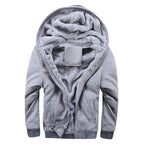 Casual sports polar fleece hooded jacket