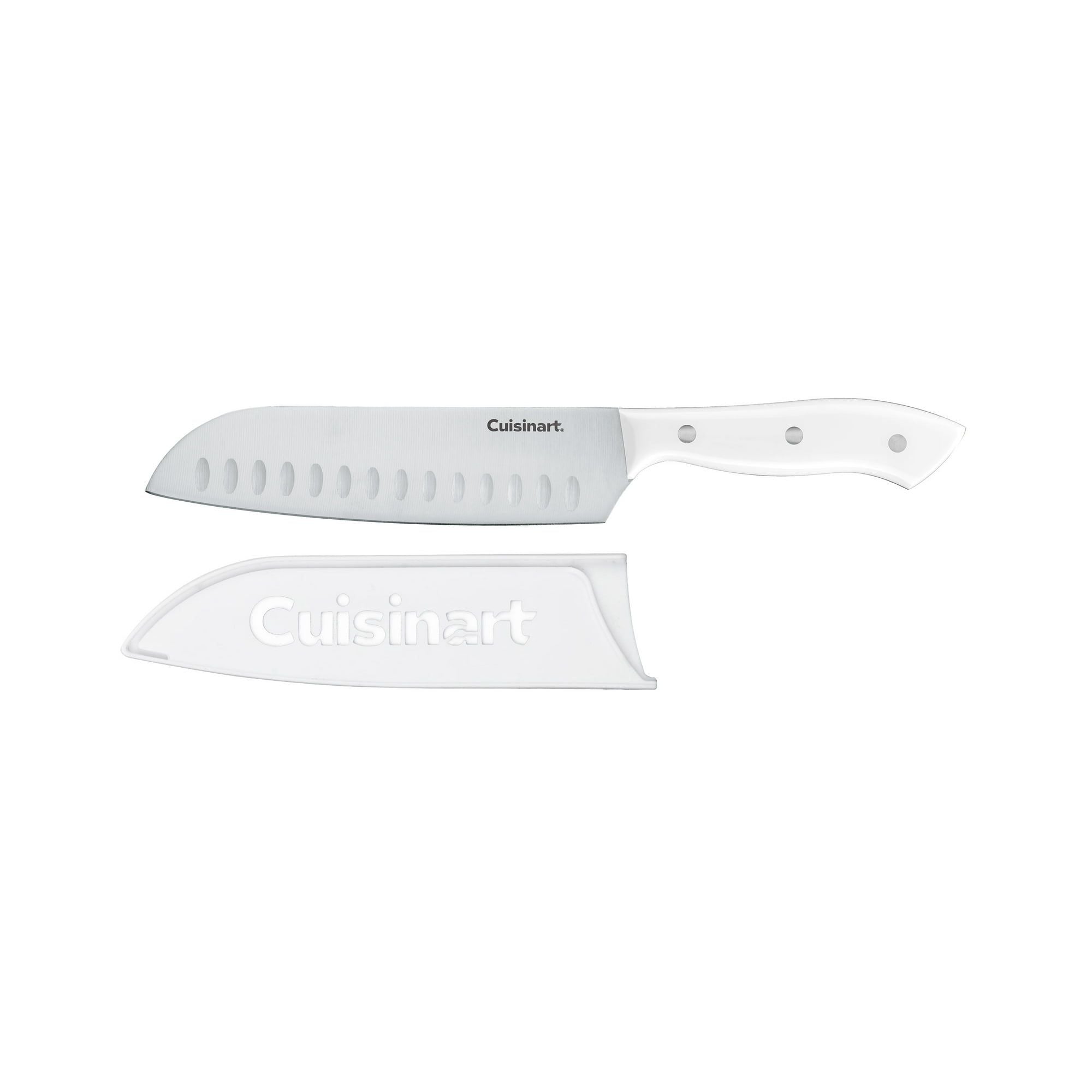 Cuisinart Classic 7" White Triple Rivet Santoku Knife, CEW3R-7SAN3