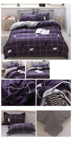 Net Celebrity Quilt Cover Girl Heart Dormitory Bed Three-Piece Set Pi-Mart