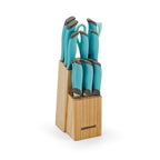 Farberware Classic 14-piece Stamped Soft Grips Aqua and Gray EasyOptionXY LLC
