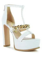 BONITA METAL CHAIN ZIP UP SANDAL