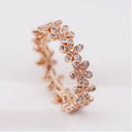 Rose gold dazzling daisy cluster ring Pi-Mart