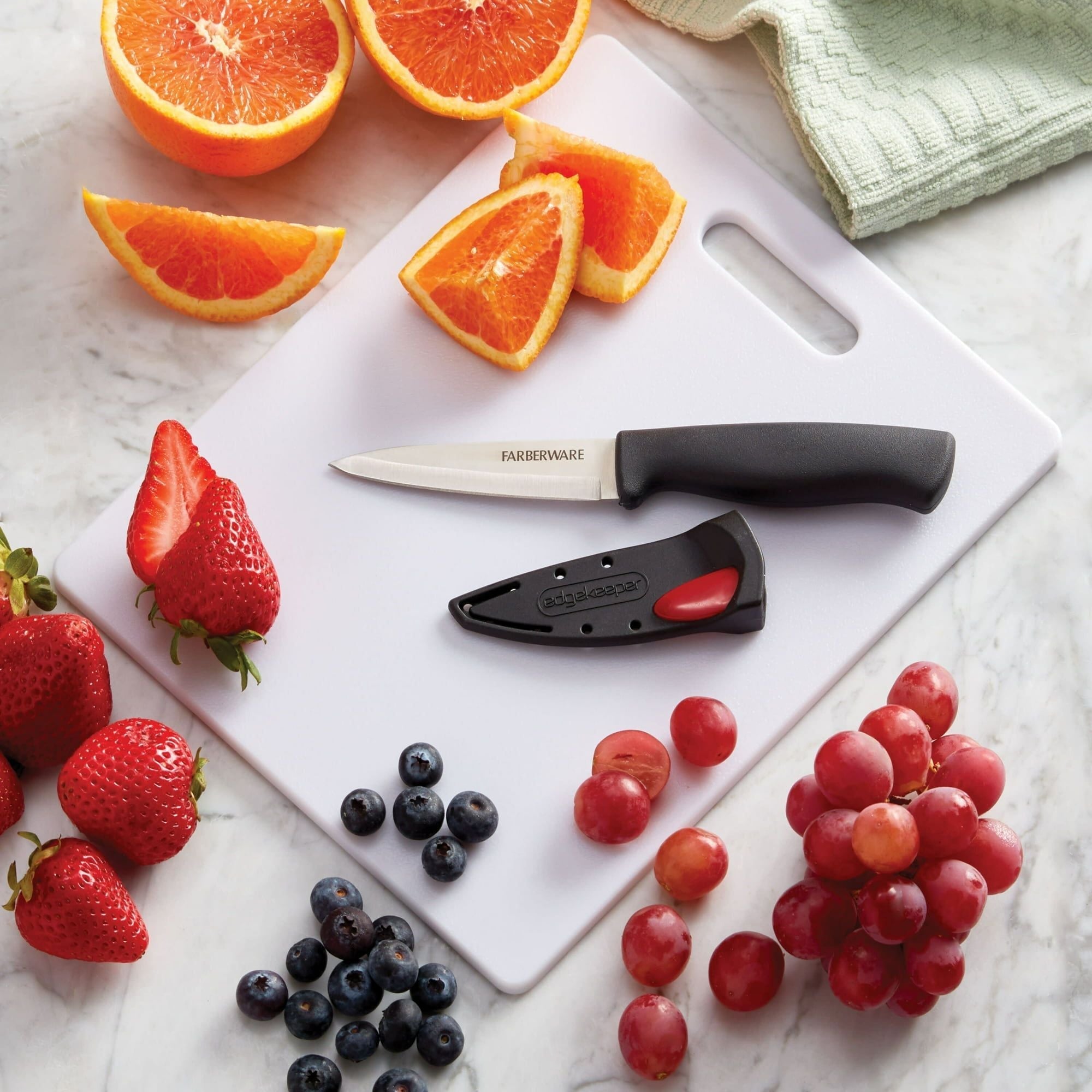 Farberware Edgekeeper Classic 3.5-inch Paring Knife with Black Self-Sharpening Sleeve and Handle EasyOptionXY LLC
